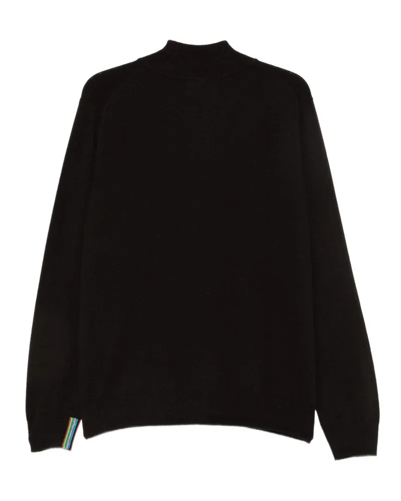 Paul Smith Zip-Front Knit Cardigan — Black Black