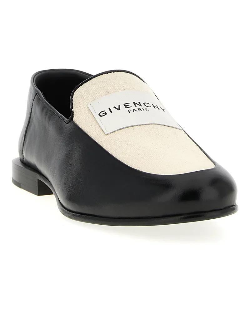 Givenchy Label-Detail Leather Loafer — Black Black