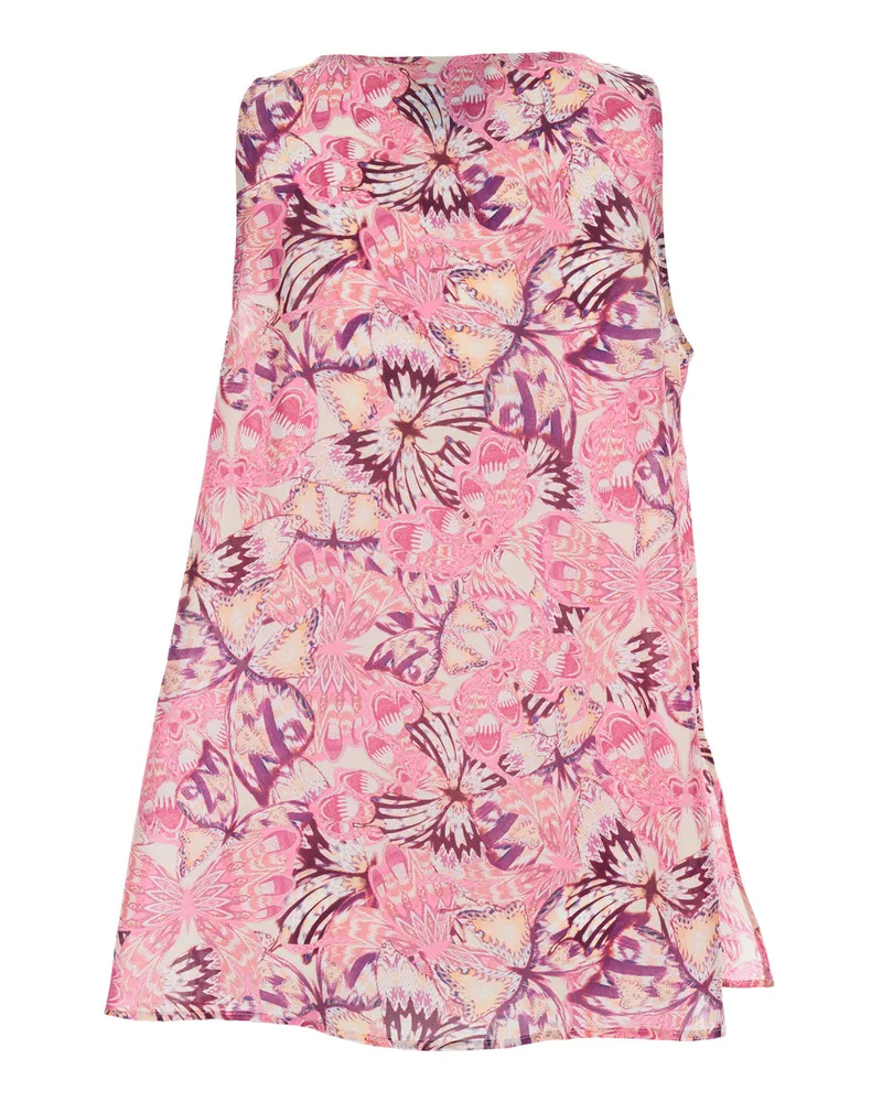 Momoni Women's Top Ocra Multicolour Silk Tops Pink
