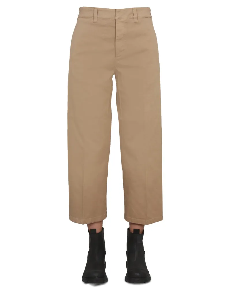 Department 5 Cotton Trousers — Beige Beige
