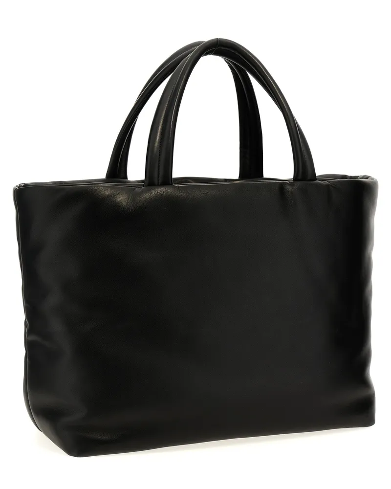 Saint Laurent Unisex Black Lamb Leather Tote Bag Black