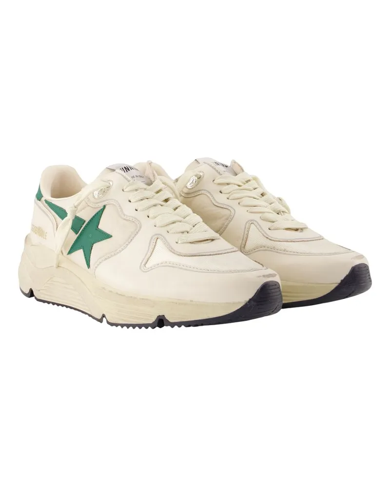 Golden Goose Men's Running Sneakers -  Leather Ivory Calfskin Shoes White