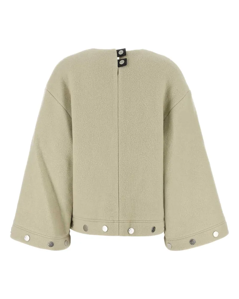 Nanushka Women's Sand Wool Blend Oversize Anwen Blouse Oat Exterior: Nylon Maglie Beige
