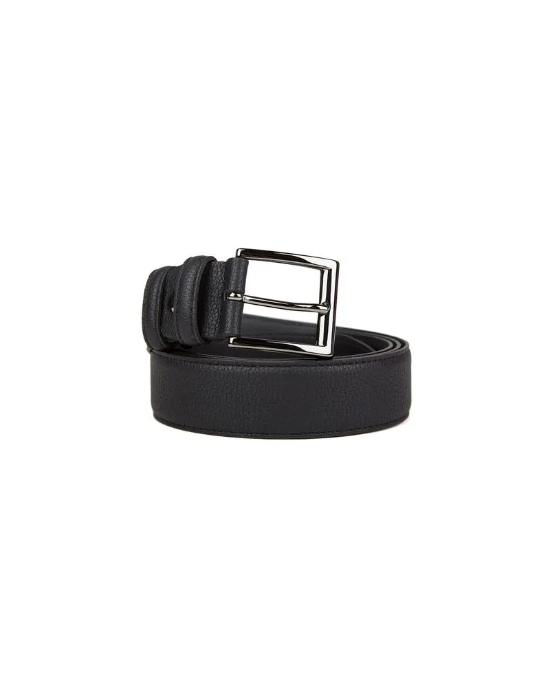 MOMO DESIGN Men's Belt Black Genuine Leather Accessories Black