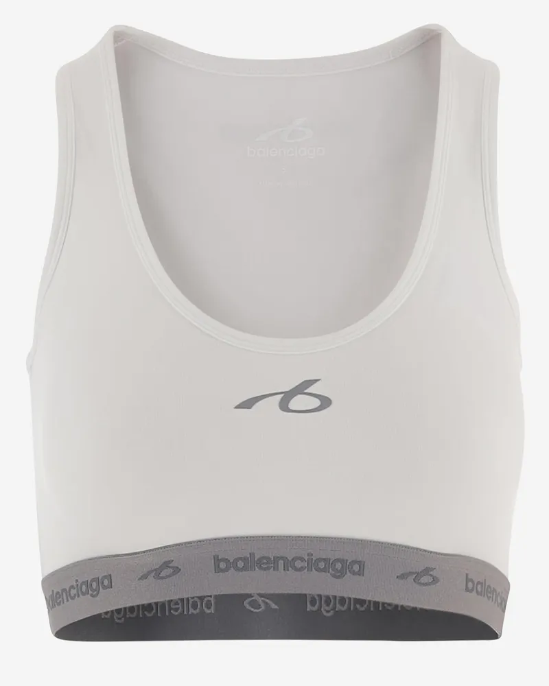 Balenciaga Women Top Stretch Nylon White Polyamide Tops White