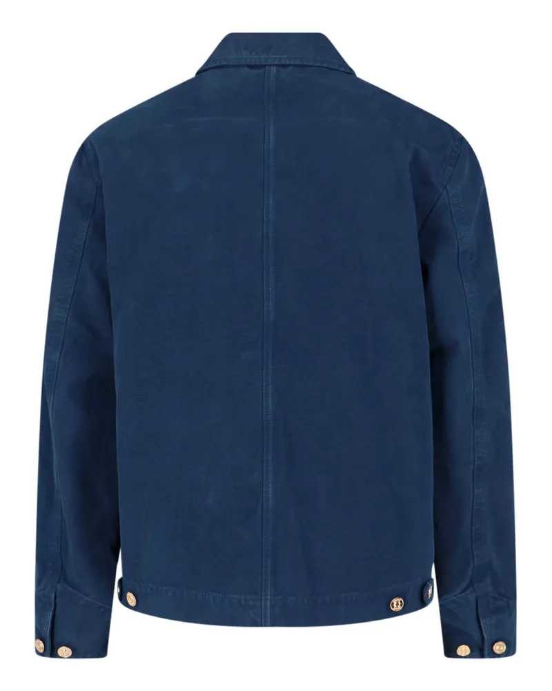 Versace Men's Jackets Blue Cotton Navy
