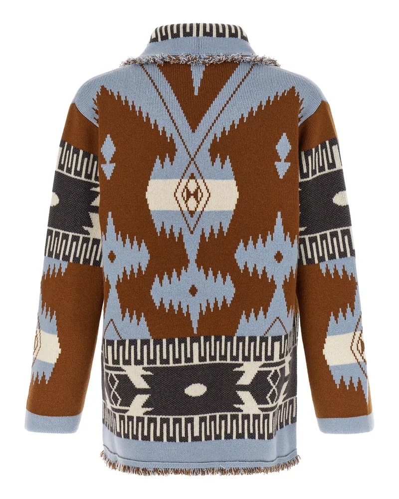 Alanui Men's Multicolor Cashmere Cardigan Clothing Brown