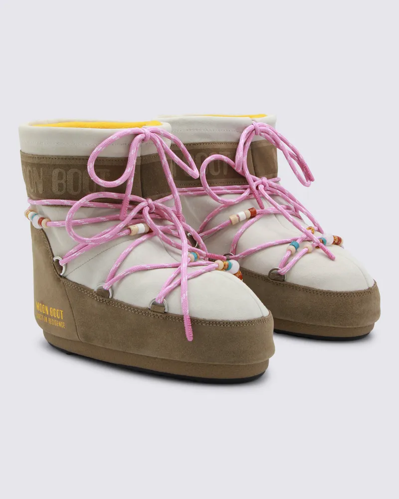 Moon Boot Women's Honey-White Sand _cover Tex Le Sole El Honey/white Beige
