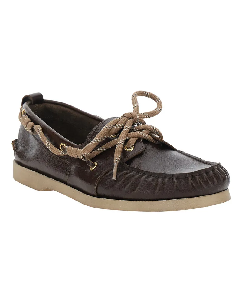 Golden Goose Cow Leather Moccasins — Brown Brown