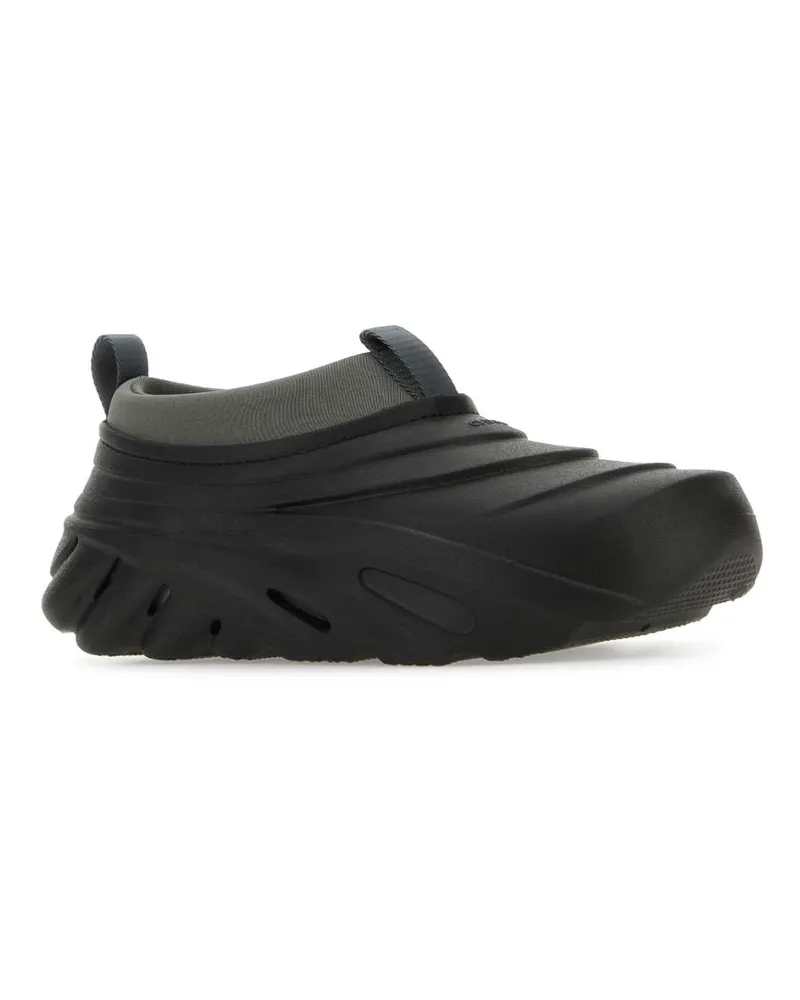 Crocs Men's Black Rubber Echo Storm Slip Ons Midnight Sneaker Black