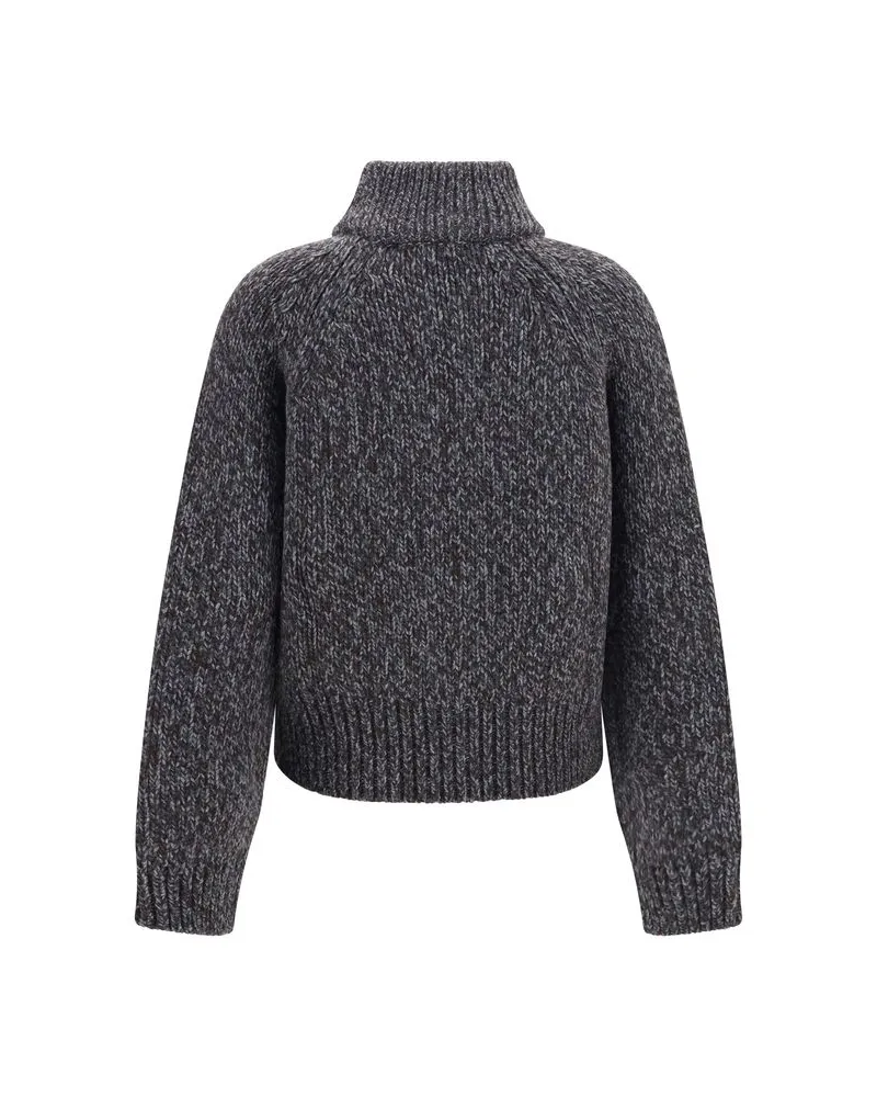 Our Legacy Merino Wool Three-Colour Mouliné Cardigan — Gray Gray