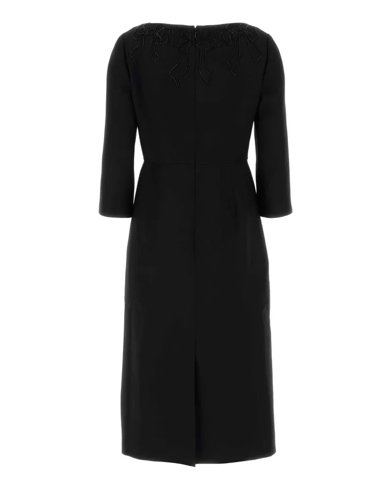 Valentino Garavani Women's Black Wool Blend Dress Nero Abiti Black