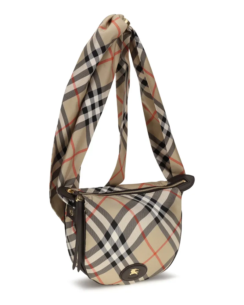 Burberry Women's Ribbon Silk Twill Shoulder Bag Sand Beige