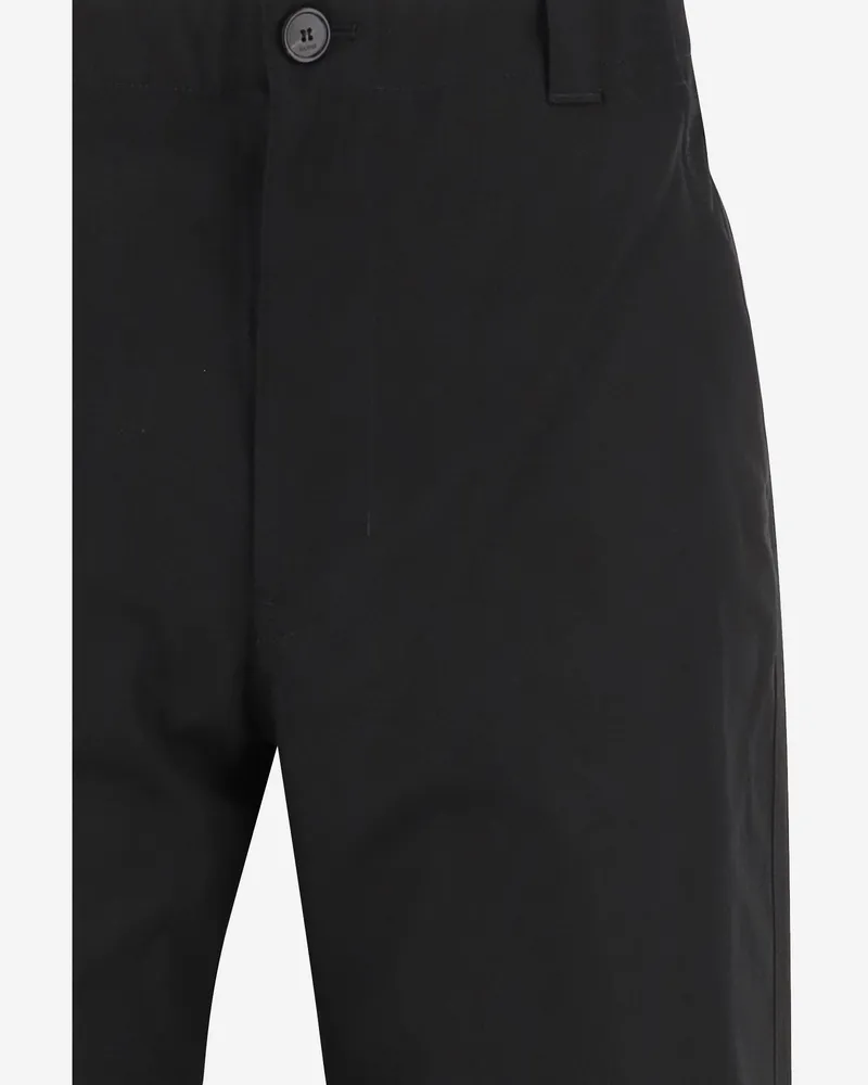 Gucci Men's Cotton Trousers With Web Detail Black Black