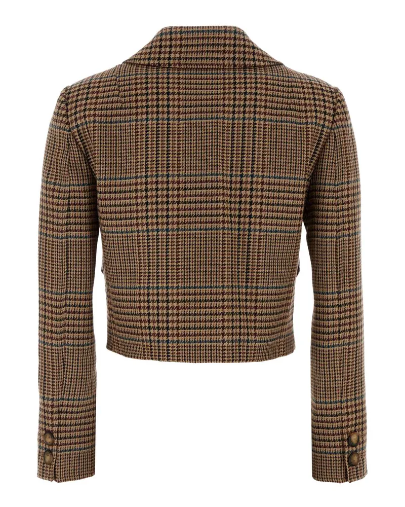 Etro Women's Embroidered Wool Blazer S9820 Giacche E Gilet Jacket Brown
