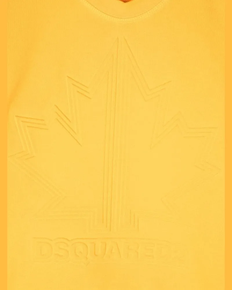 Dsquared2 Cotton Crewneck Sweatshirt — Yellow Yellow