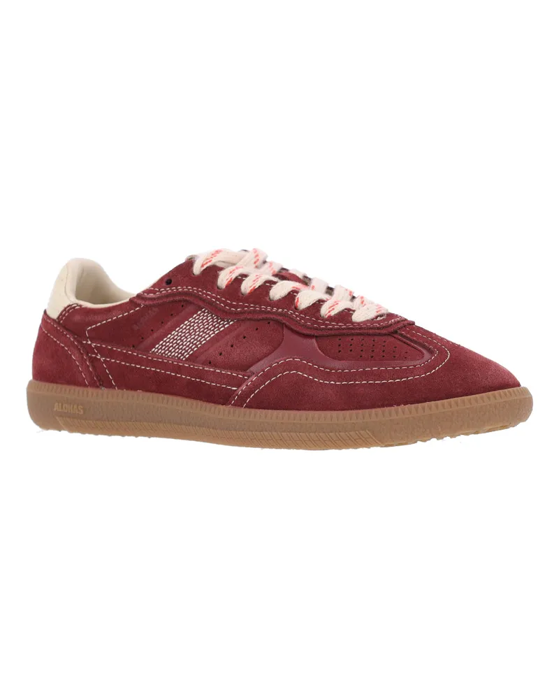 Alohas Women's Sneakers Red Leather Red