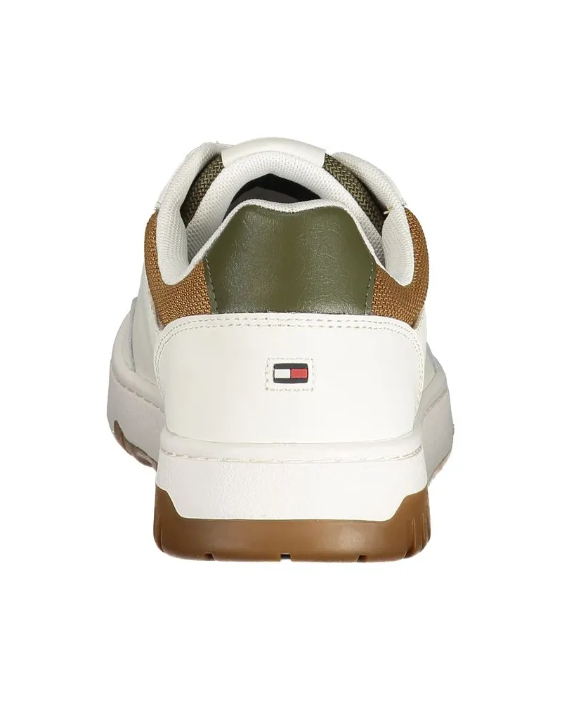 Tommy Hilfiger Colour-Block Leather Sneaker — White White