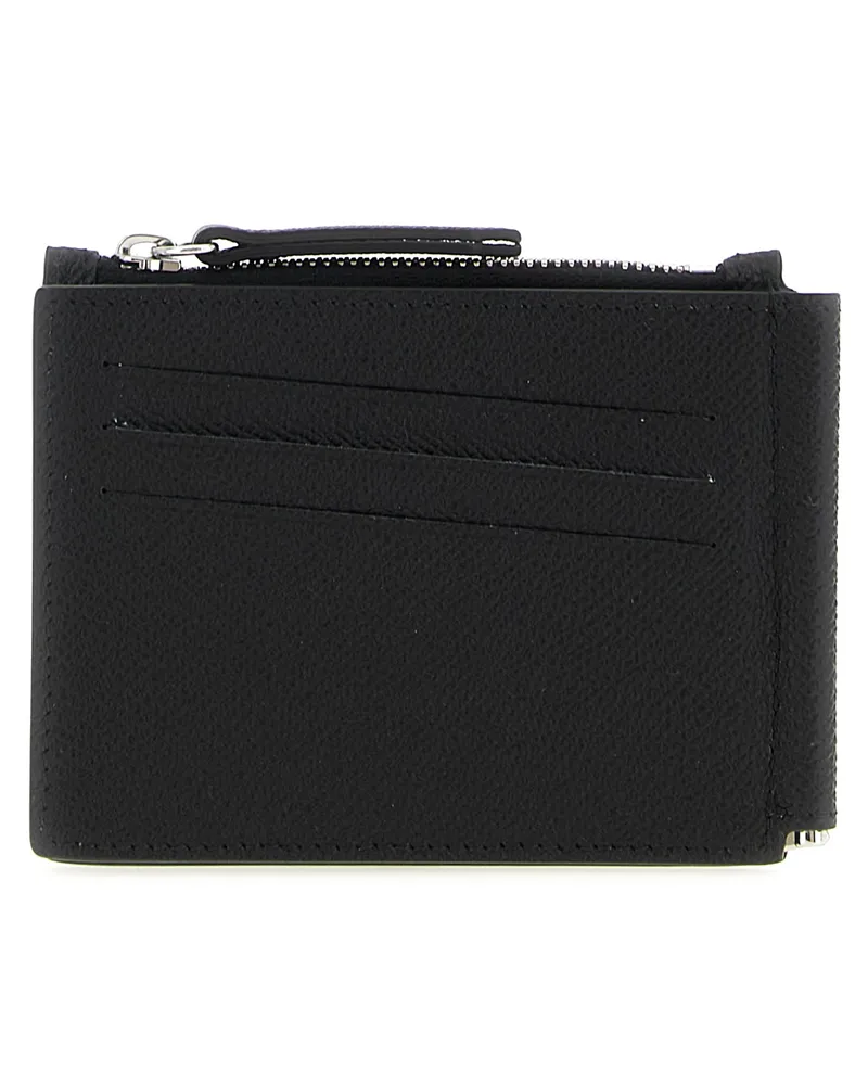 Maison Margiela Men's Black Leather Wallet Black