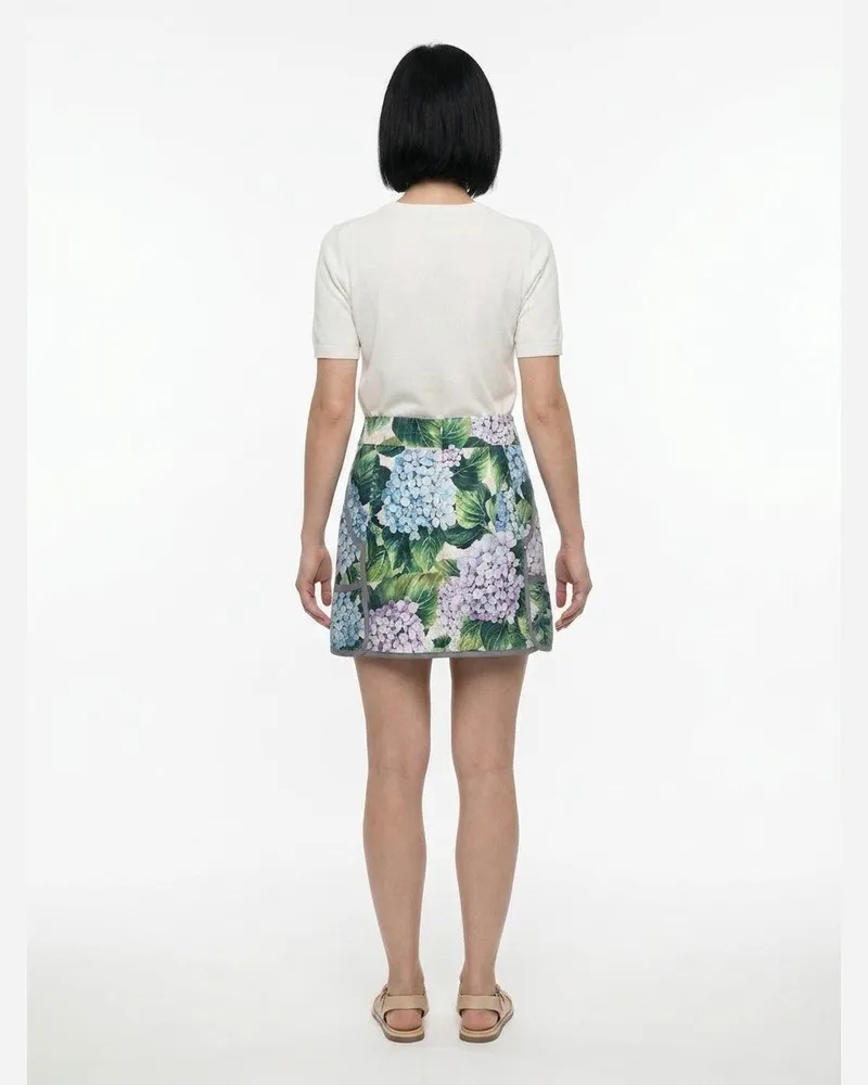 Dolce & Gabbana Women Multicolor Cotton Mini Skirt Green