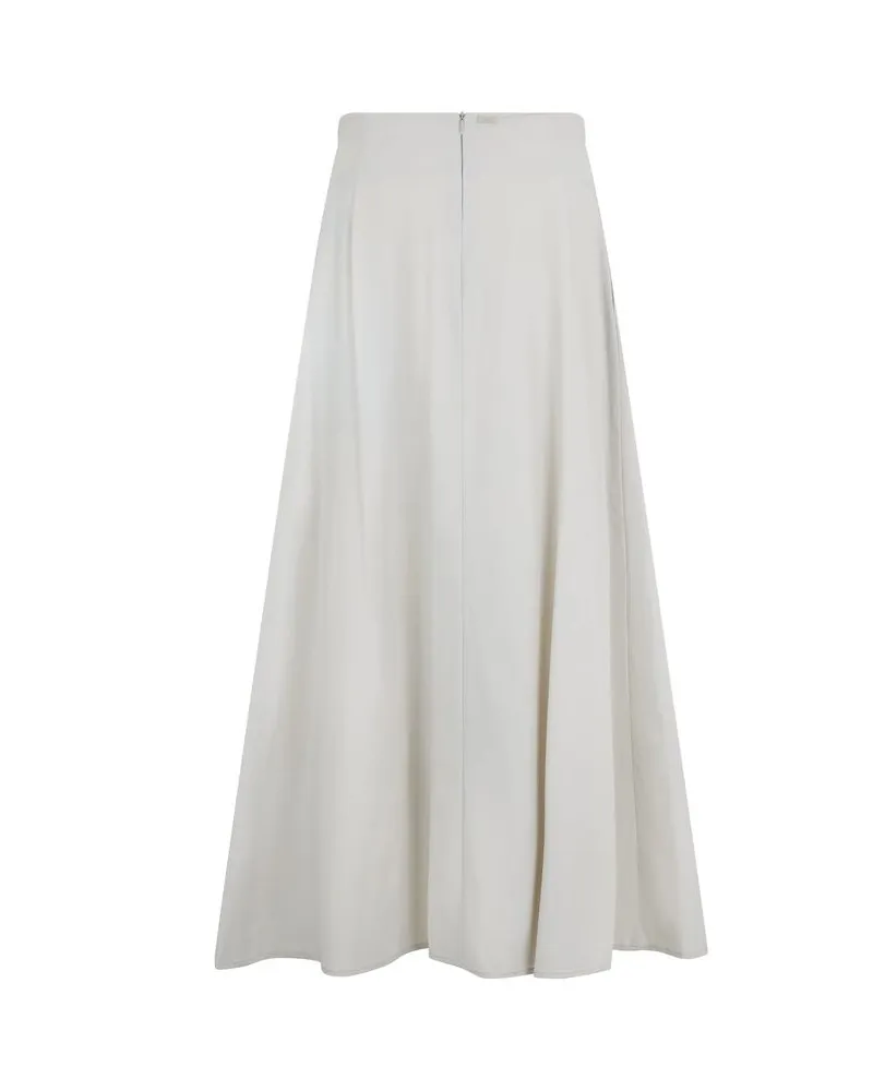 Herno Women's Gray Elastane Long Skirt Gray