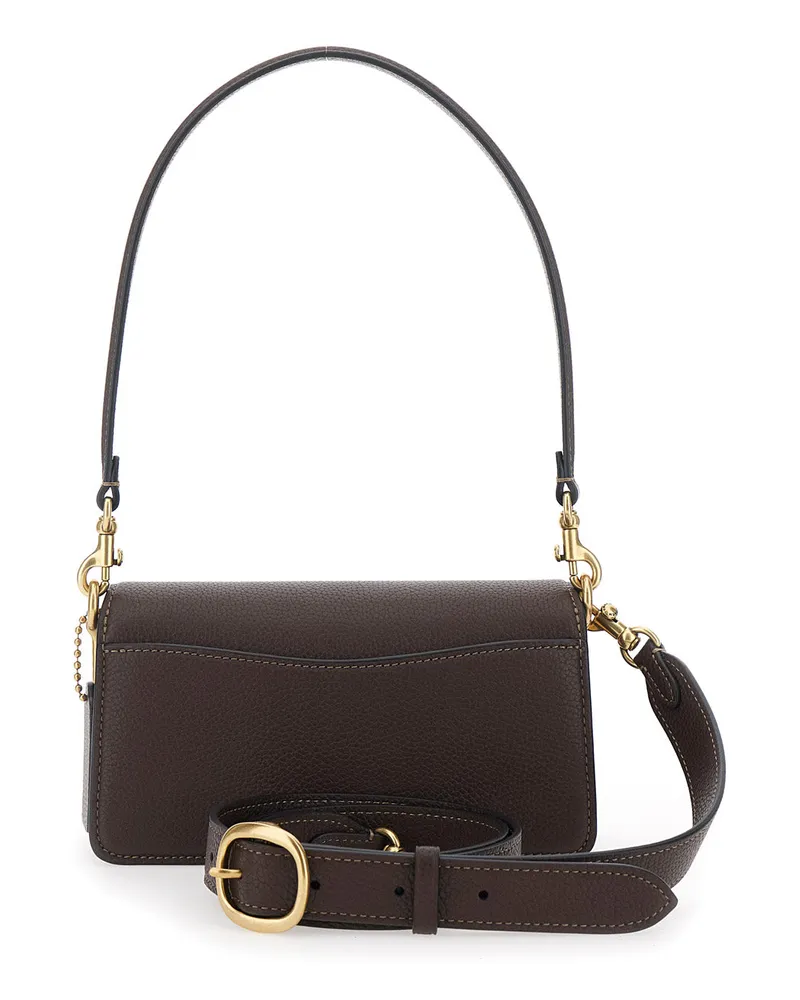 Coach Women's Crossbody Bag Tabby 20 Brown Leather Shoulder Brown