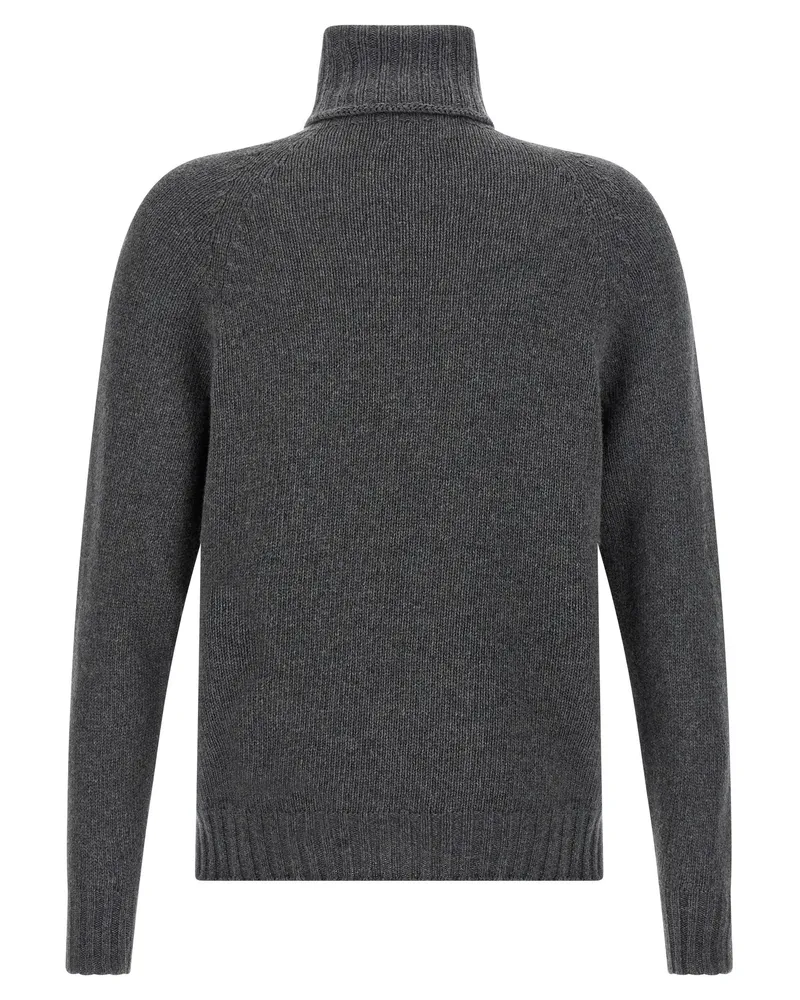 MA'RY'YA Virgin Wool and Cashmere Blend Sweater — Charcoal Charcoal