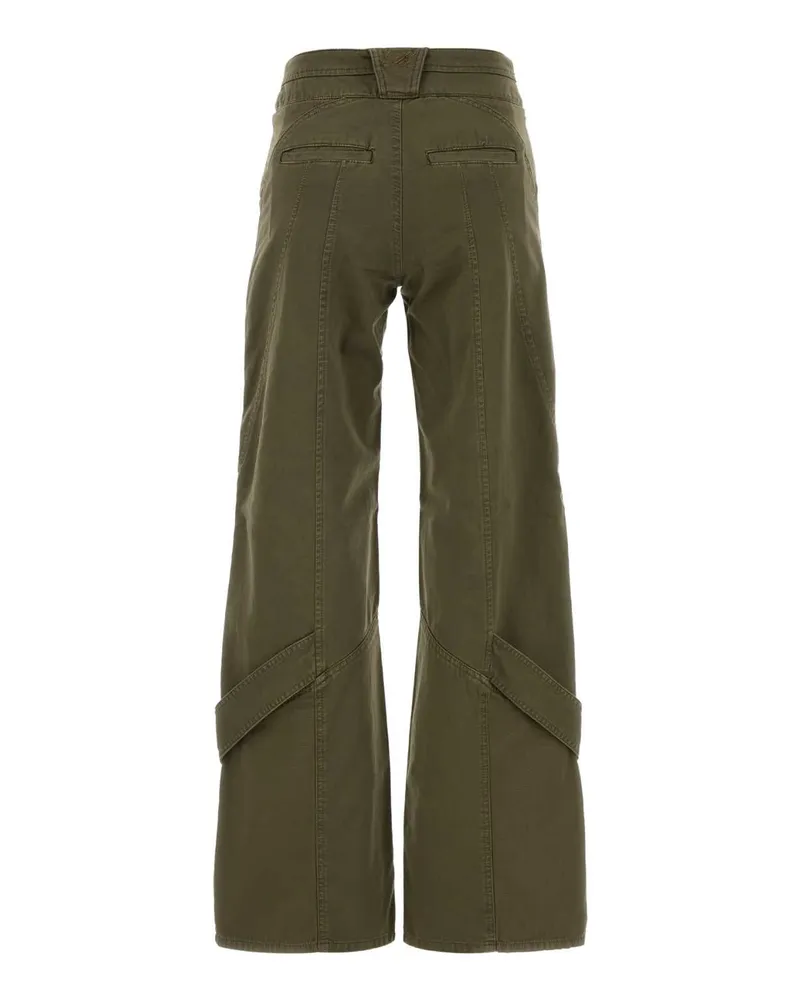Blumarine Women's Army Green Cotton Pant Verde Exterior: Jean Green