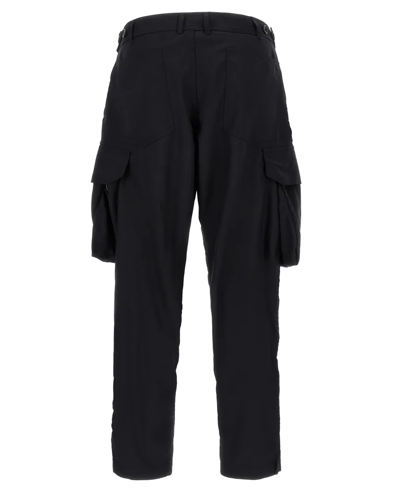 Comme des Garçons Wool-Blend Flap Pocket Cargo Pants — Black Black
