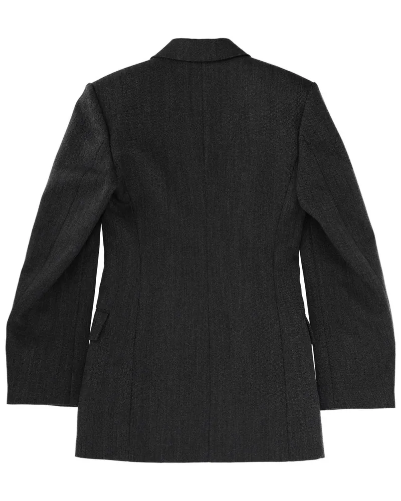 Alexander Wang Blazer-Style Wool Dress — Black Black