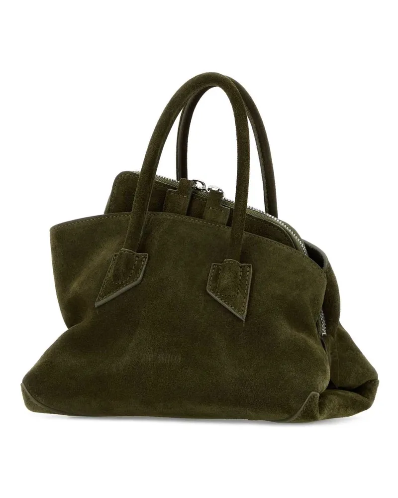 ATTICO Women's Army Green Suede Mini La Passeggiata Handbag Khaki Borse A Mano Bag Khaki