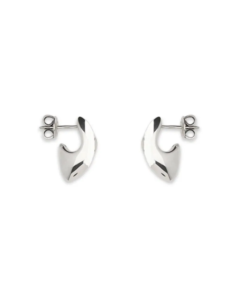 Bottega Veneta Sterling Silver Stud Earrings — Silver Silver
