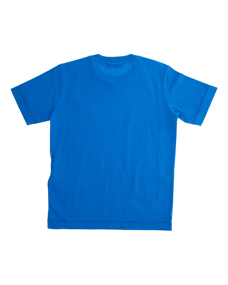 Stone Island Logo-Patch Cotton T-Shirt — Blue Blue