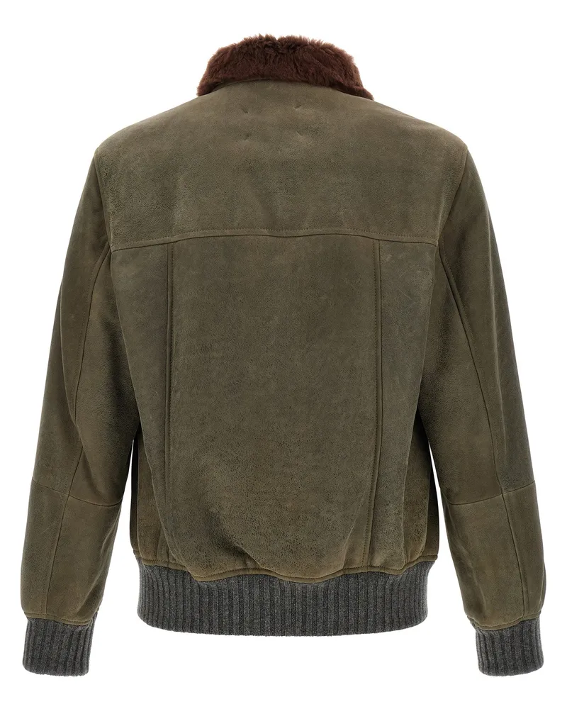 Brunello Cucinelli Bomber Jacket — Olive Olive