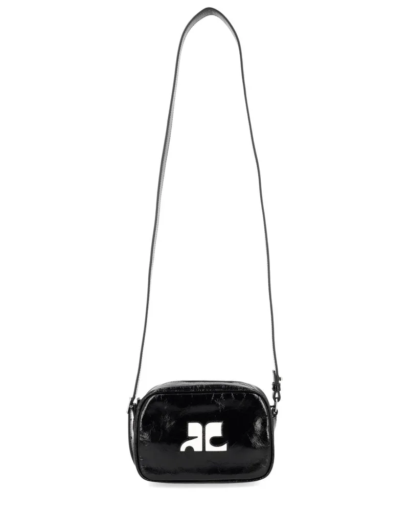 Courrèges Women's Reedition Naplack Bag Black Cow Leather Shoulder Black