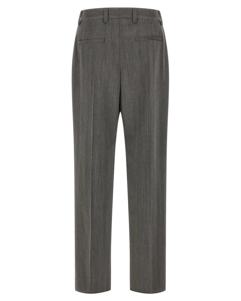 Valentino Garavani Virgin Wool Trousers — Grey Grey