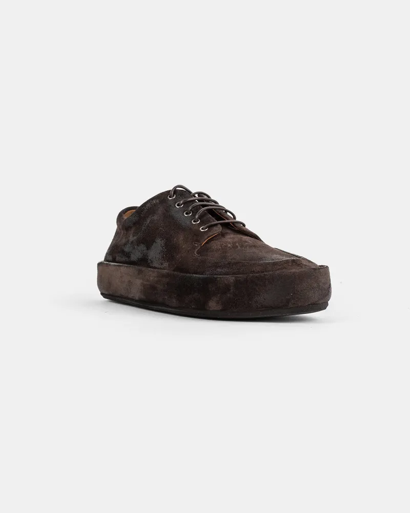Marsèll Men's Derbies Cassapelle En Suède Marron Brown Flat Shoes Brown