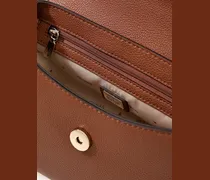 Women's Top Handle Bag Cognac Polyurethane - Top-Handle-Bags