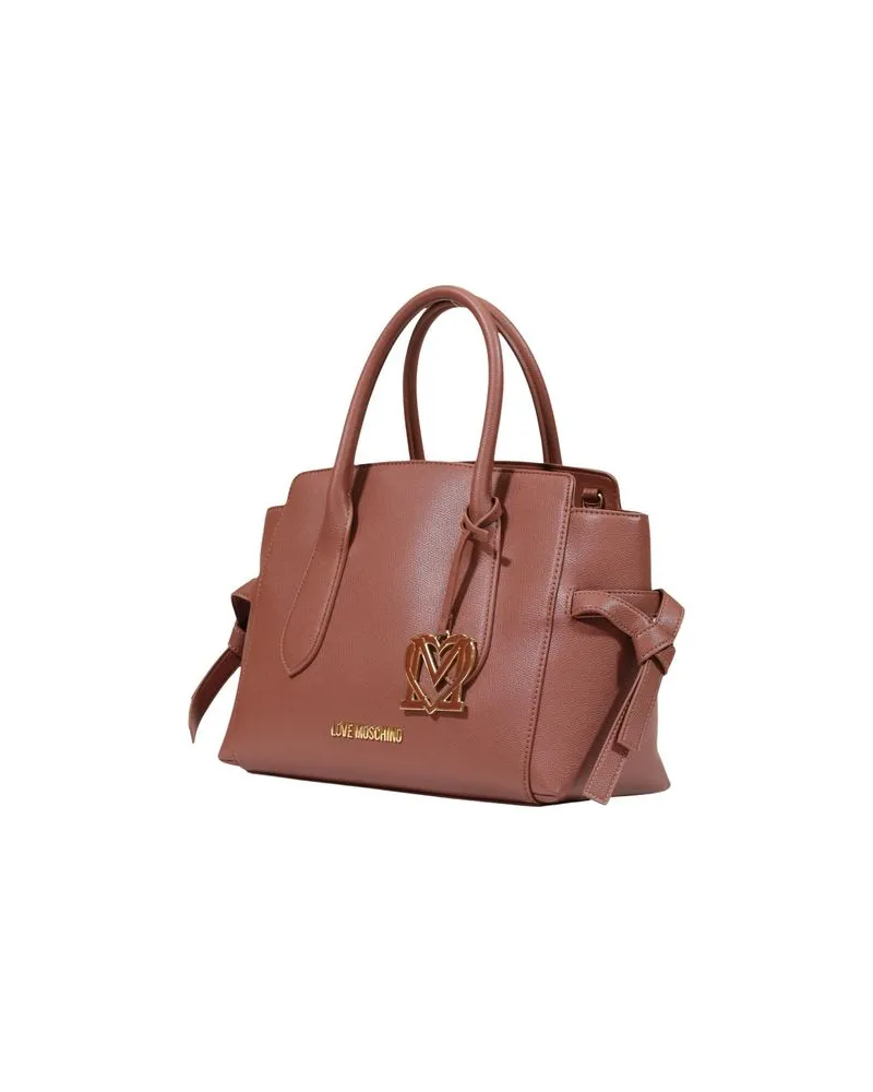 Moschino Women's Brown Polyethylene Handbag Bag Brown