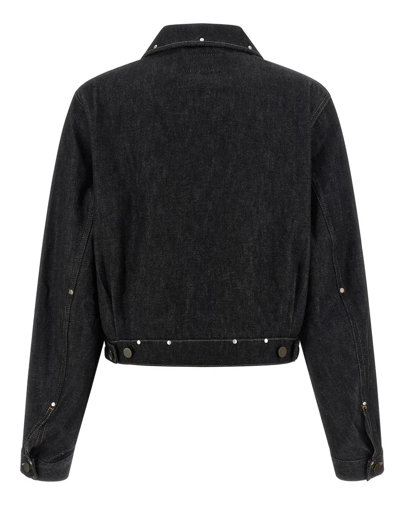 Christophe Lemaire Women's Black Cotton Denim Jacket Clothing Black
