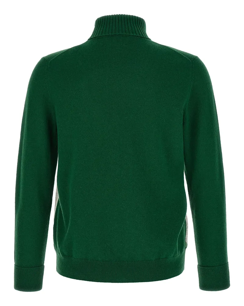 Ballantyne Diamond Intarsia Cashmere Sweater — Green Green