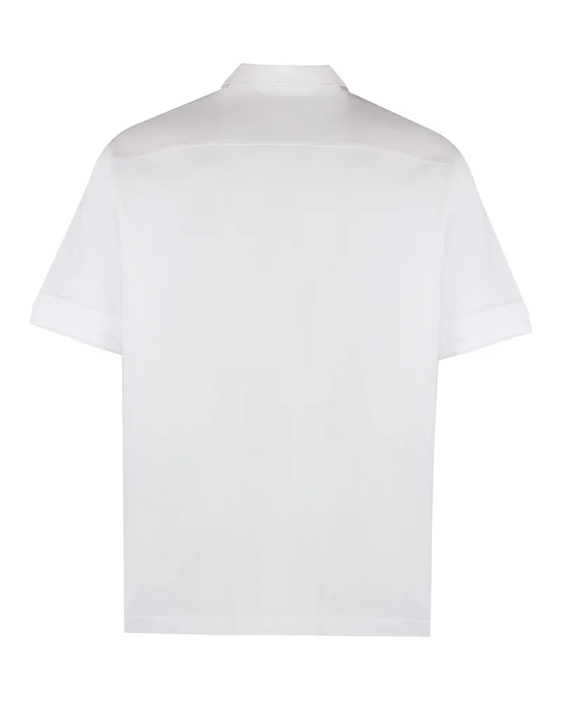 Roberto Collina Men's Short Sleeve Cotton Polo Shirt White T-shirts And Polos White