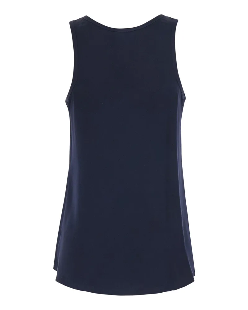 Max Mara Women's Sleeveless Top Pavido Blue Silk Tops 