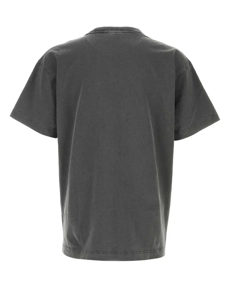 Carhartt WIP Men's Charcoal Cotton Vista S-S T-Shirt Blackgarmentdyed Exterior Exterior: T-shirts And Polos Gray