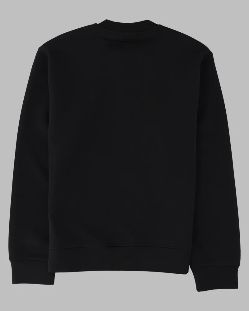 Emporio Armani Logo-Embroidered Double Jersey Sweatshirt — Black Black