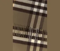 Giant Check Scarf — Beige
