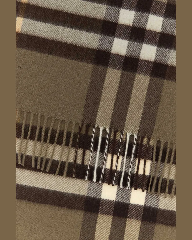 Burberry Unisex Embroidered Cashmere Scarf Vole Sciarpe E Foulard Scarfs Beige