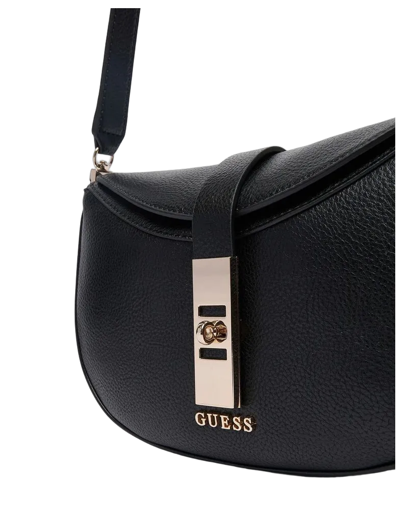 Guess Women's Shoulder Bag Black Polyurethane Shoulder-bags Black