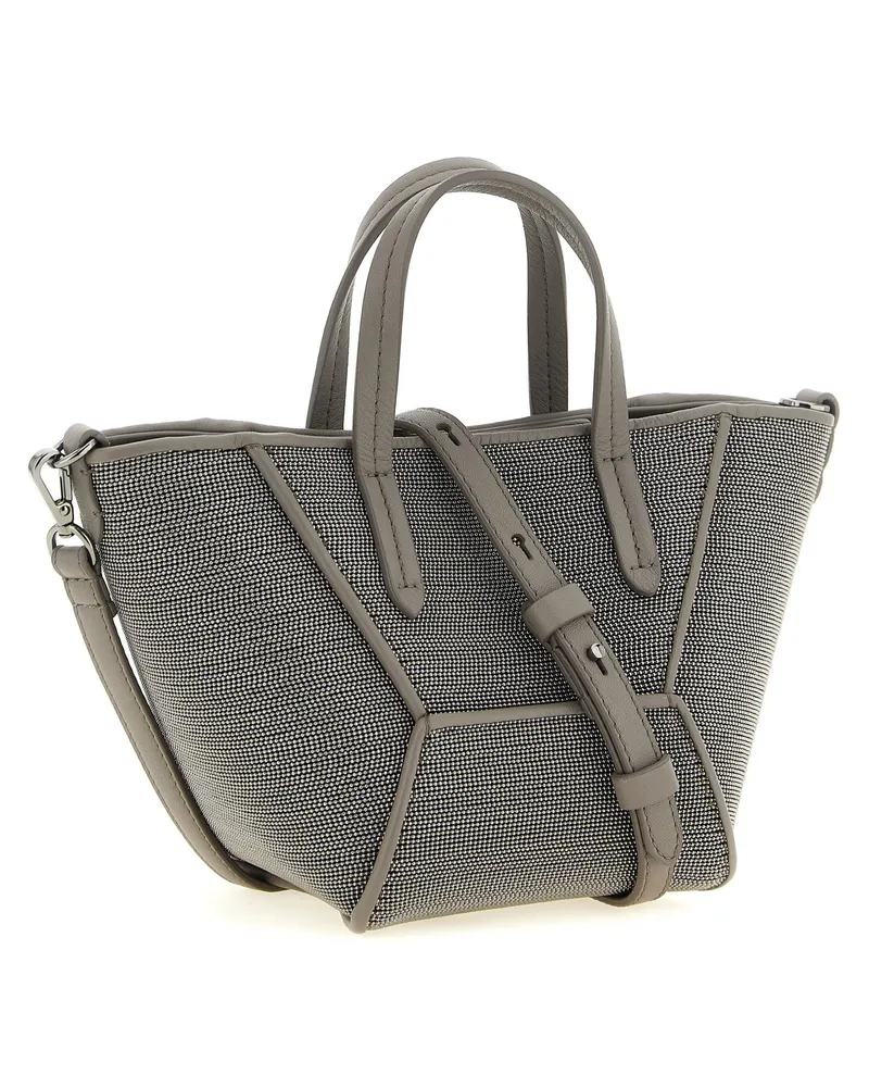 Brunello Cucinelli Women's Gray Calfskin Handbag Bag Gray