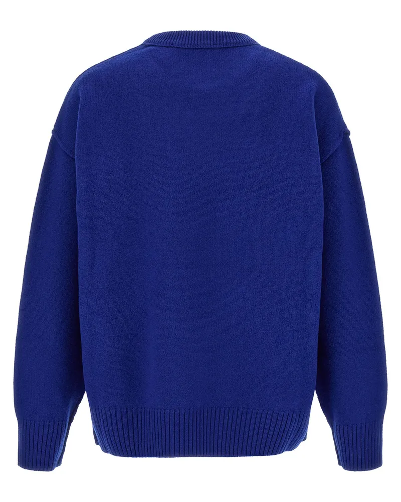 AMI Paris Ami de Coeur Wool Sweater — Blue Blue